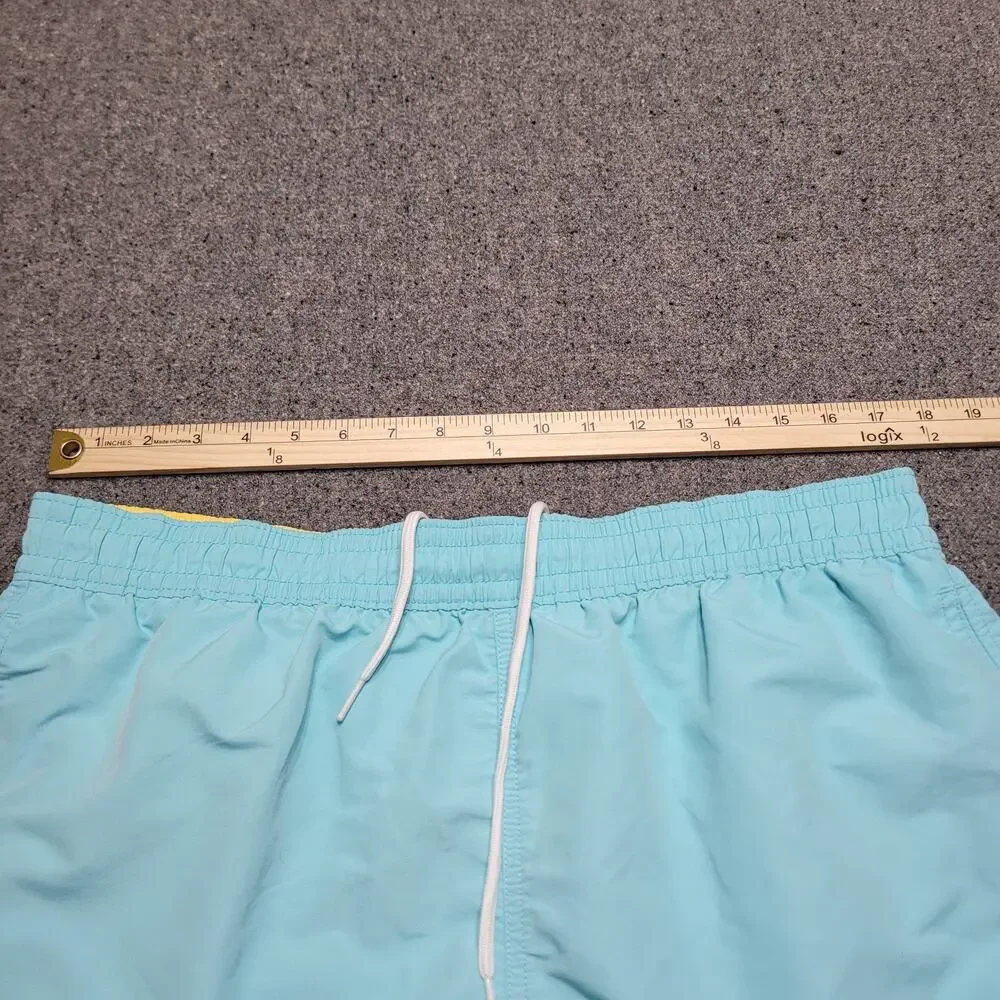 Polo Ralph Lauren Shorts Mens Extra Large Aqua Blue Swim Trunks Mesh Lined 5